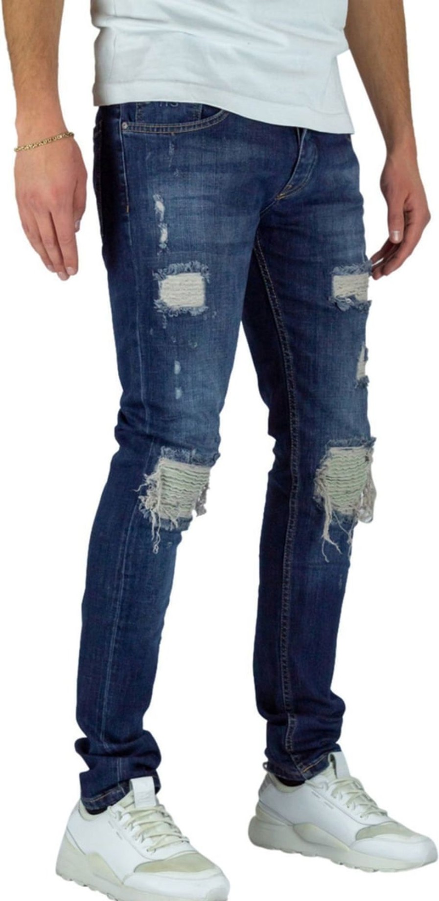 Heren Richesse | Richesse Force Dark Blue Jeans Blauw