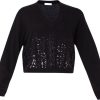 Dames Liu Jo | Liu Jo Sweater With Sequins Black Zwart