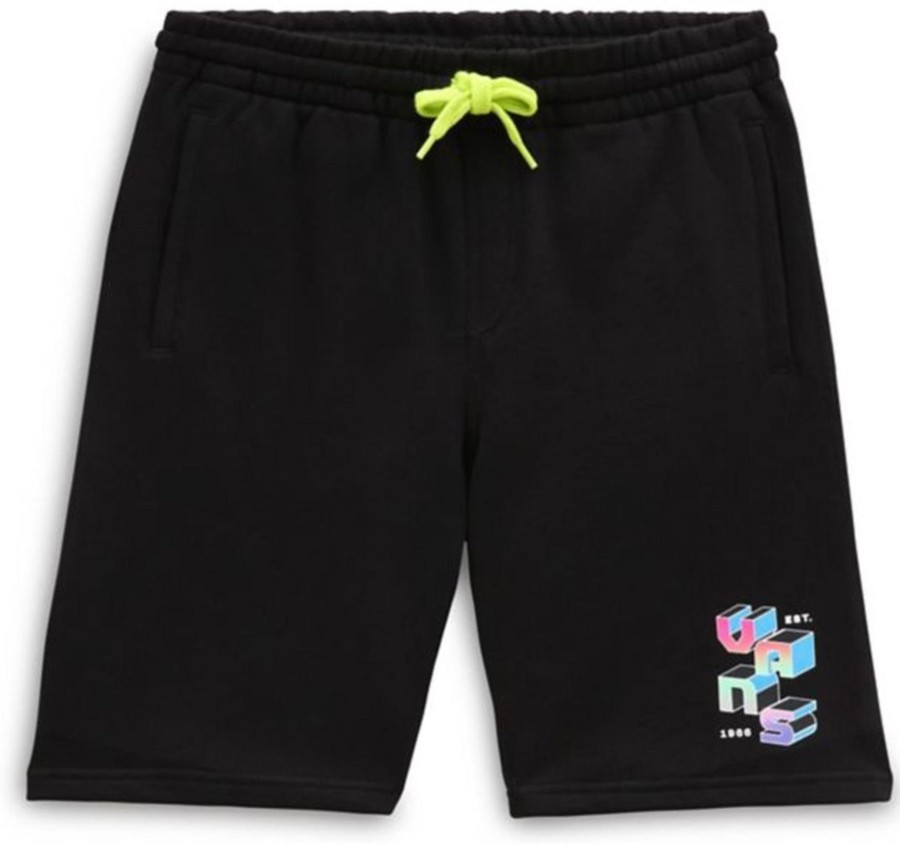 Kids Vans Shorts | Vans Shorts Kid Digital Flash Fleece Short Vn0007Z4Blk Zwart