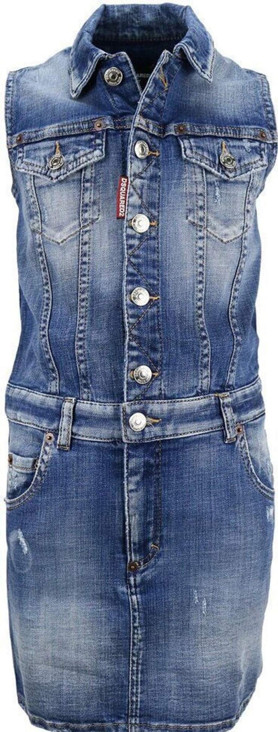 Kids Dsquared2 Jurken | Dsquared2 Jeans Jurkje Blauw Blauw