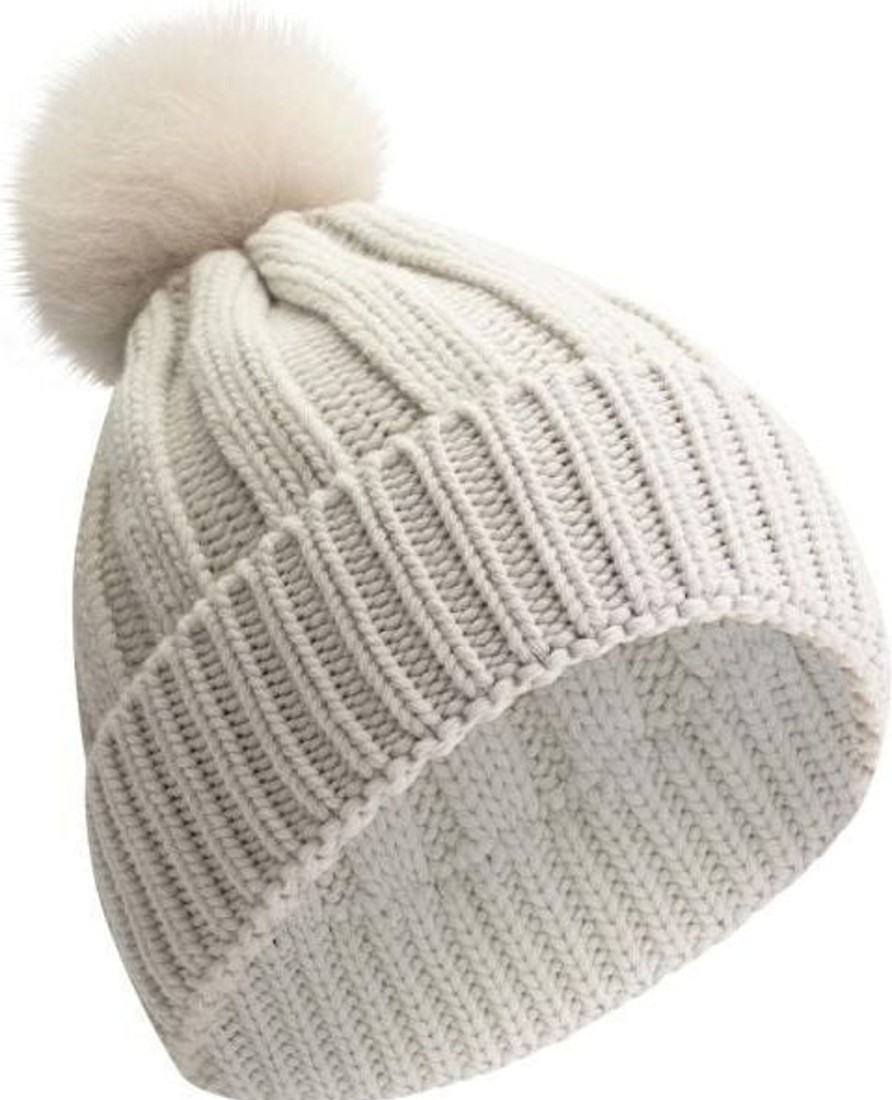 Kids Woolrich Accessoires | Woolrich Cash Pom Pom Beanie Beige