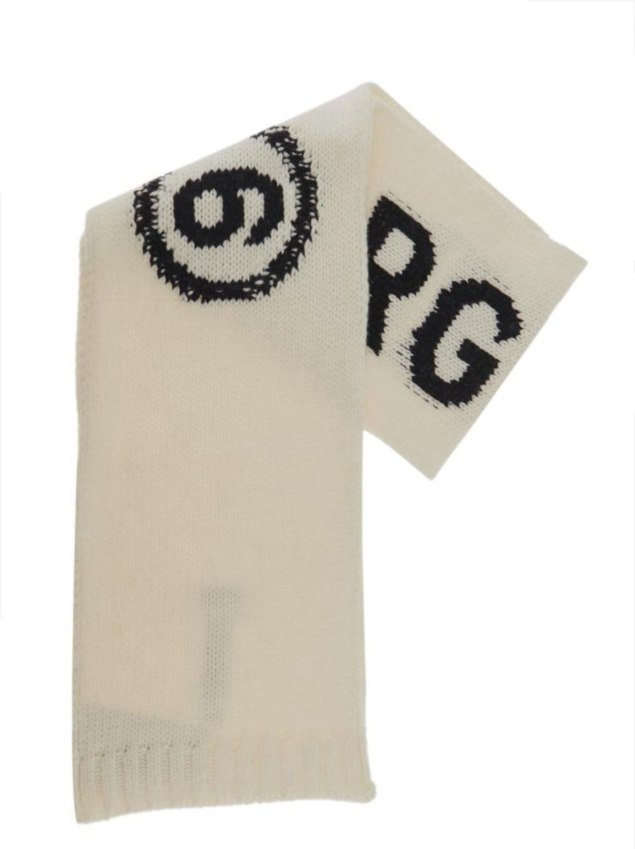 Kids MM6 Maison Margiela Accessoires | Mm6 Maison Margiela Wool Scarf Wit