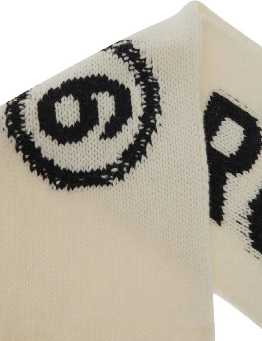 Kids MM6 Maison Margiela Accessoires | Mm6 Maison Margiela Wool Scarf Wit