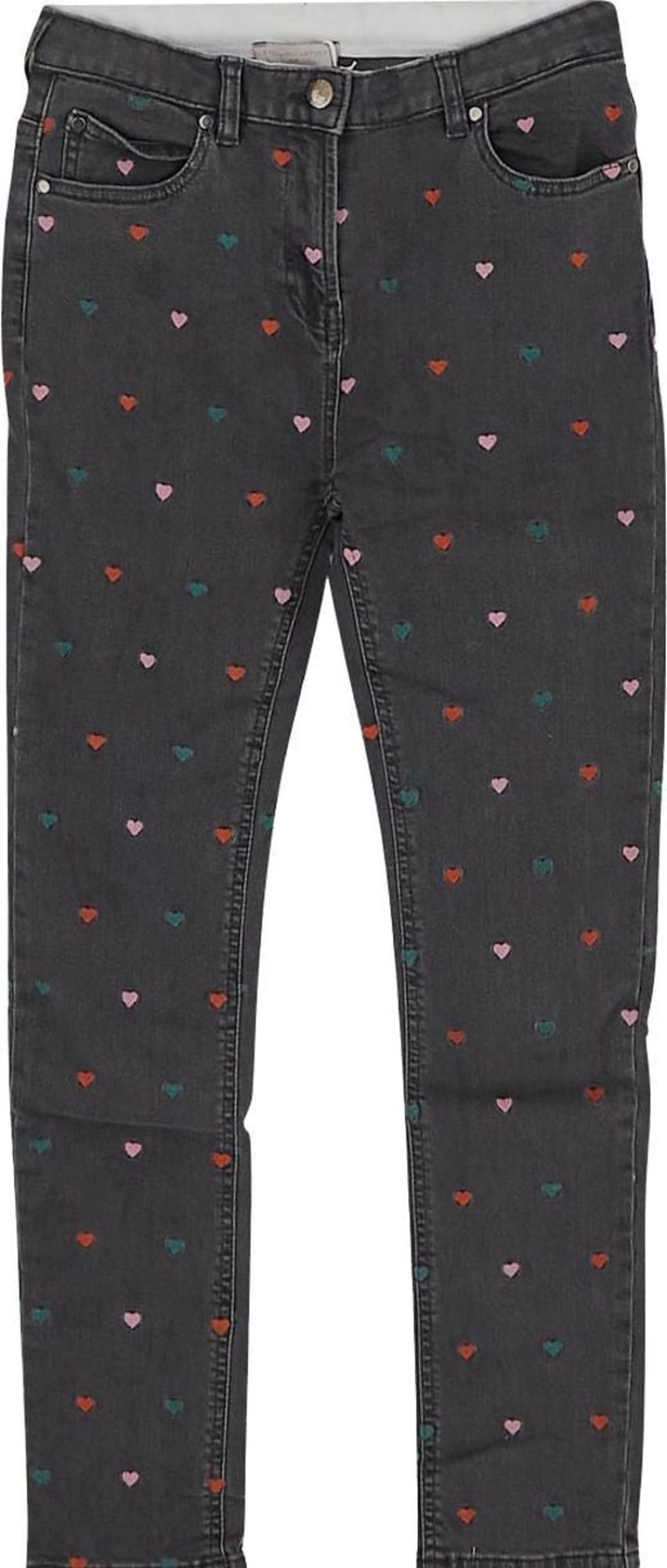 Kids Stella McCartney Broeken | Stella Mccartney Hearts Jeans Zwart