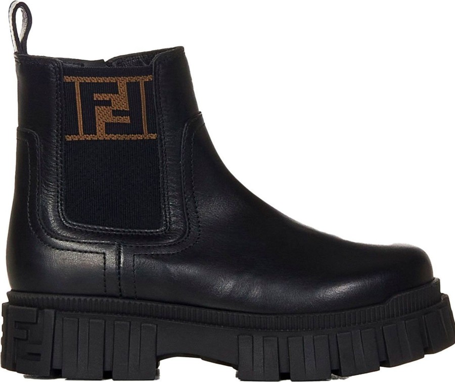 Kids Fendi Laarzen | Fendi Fendi Kids Boots Black Zwart