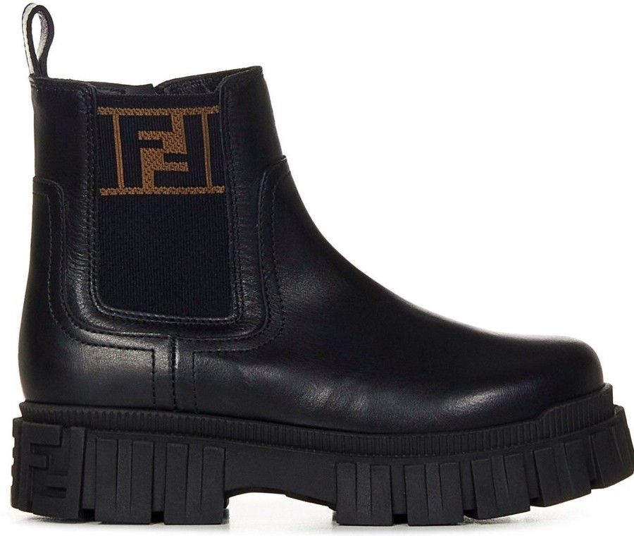 Kids Fendi Laarzen | Fendi Fendi Kids Boots Black Zwart