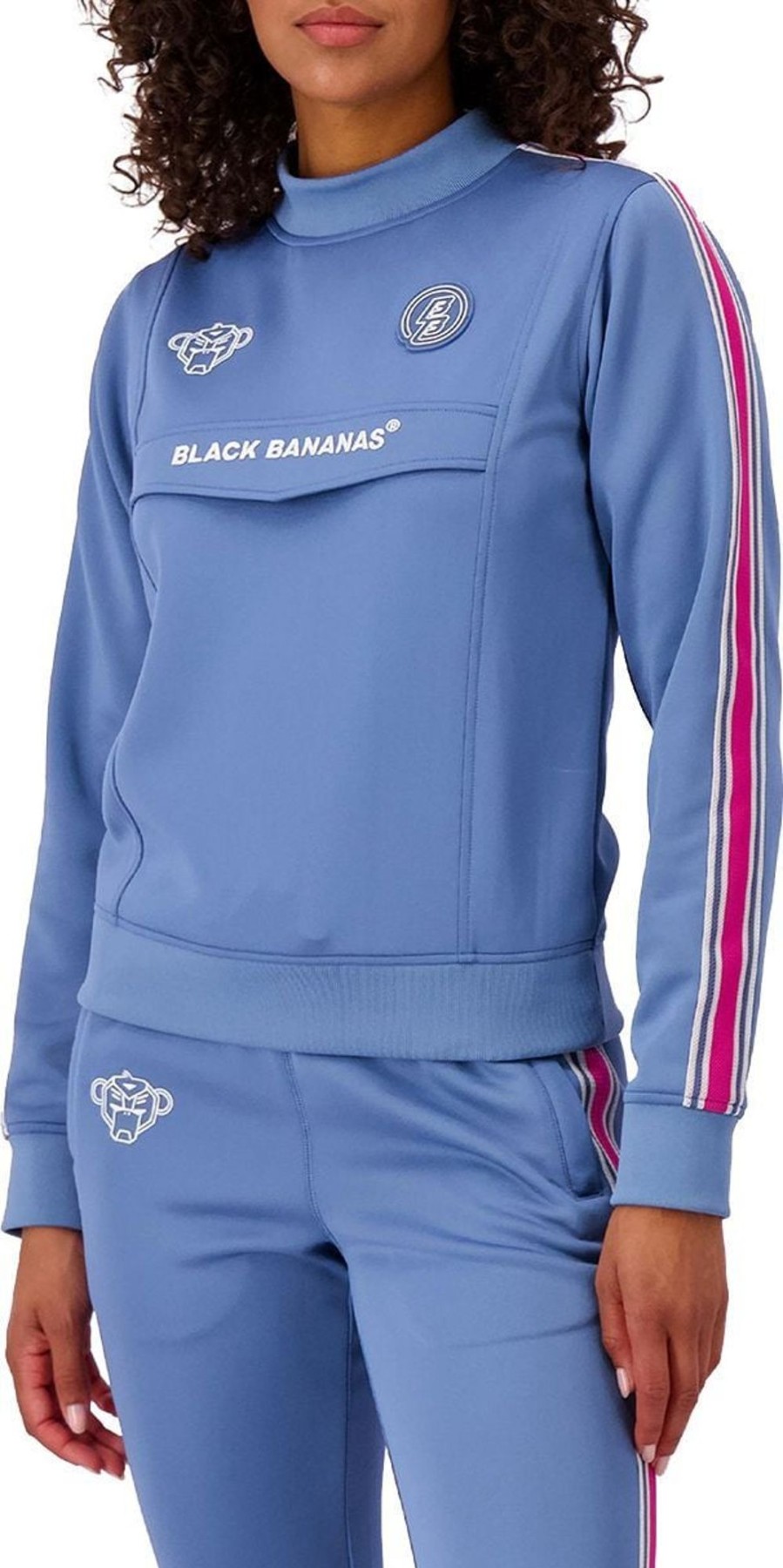 Dames Black Bananas | Black Bananas Miami Taped Tracktop Blauw