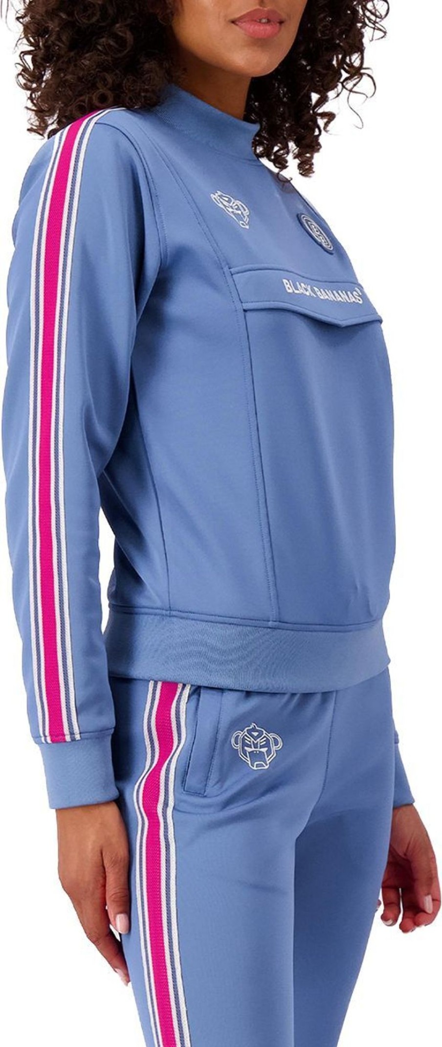 Dames Black Bananas | Black Bananas Miami Taped Tracktop Blauw