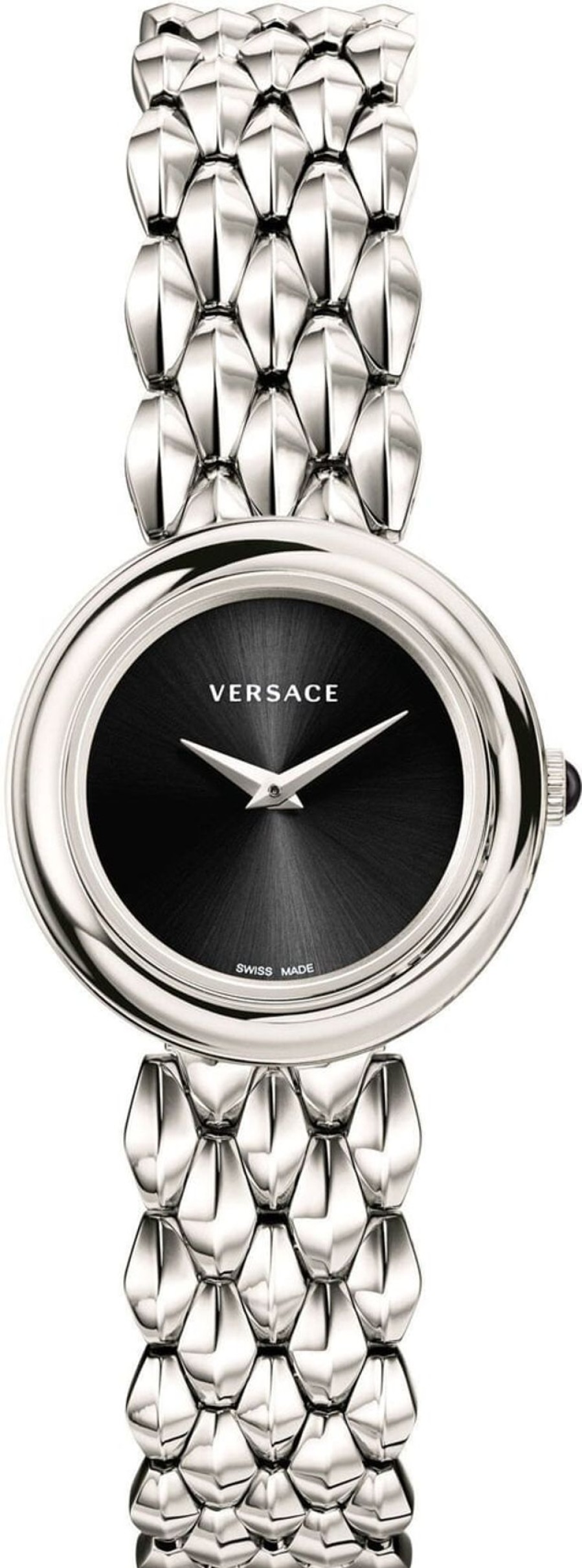 Dames Versace | Versace Vebn00618 V-Flare Dameshorloge 29 Mm Zwart