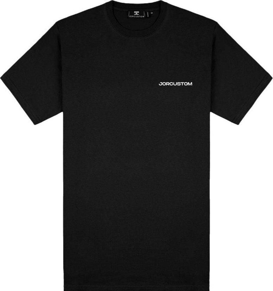 Heren JORCUSTOM | Jorcustom Bw-Angel Slim Fit T-Shirt Black Zwart