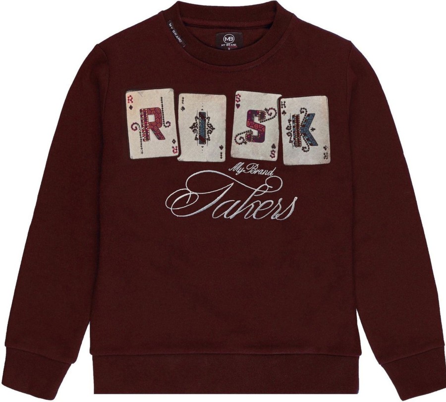 Kids My Brand Truien | My Brand Risk Playercard Sweater Rood