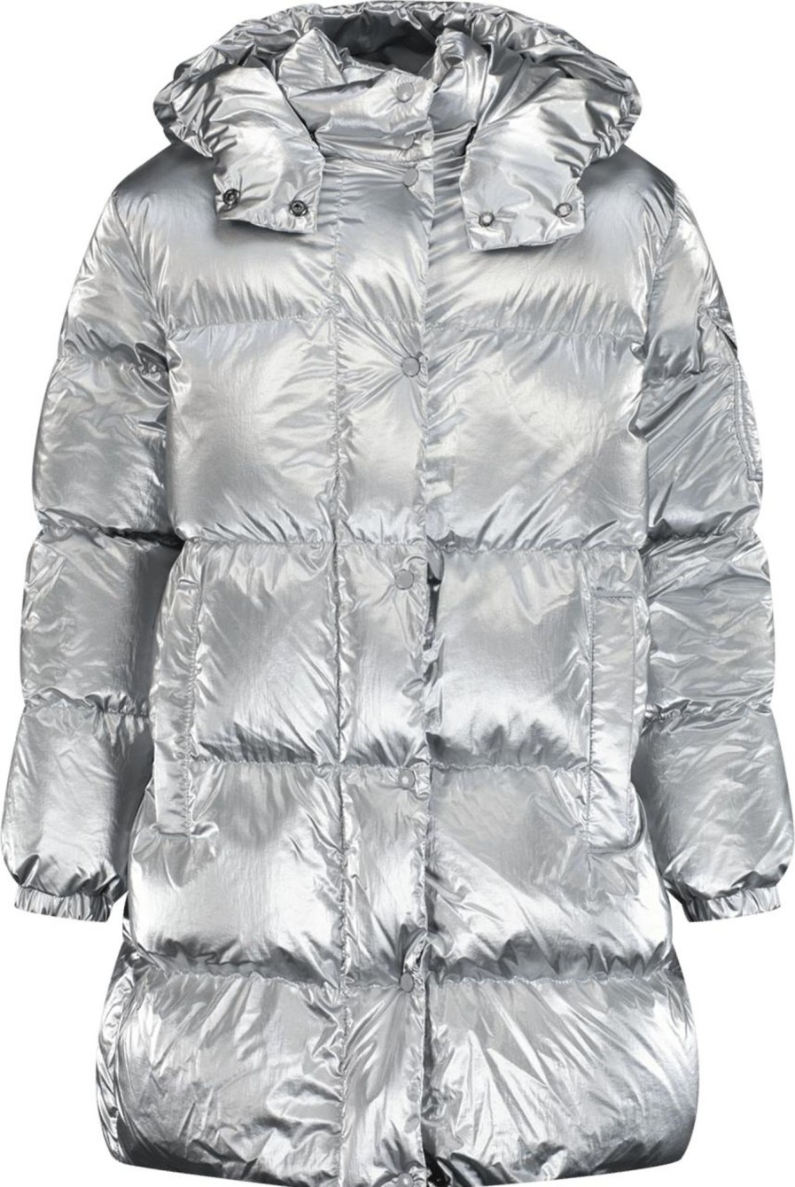 Kids Moncler Tassen | Moncler Moncler Kinder Meisjes Jas Zilver Metallic