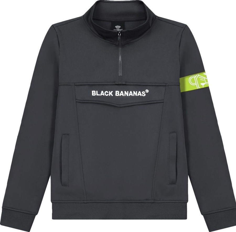 Kids Black Bananas Truien | Black Bananas Jr Commander Tracktop Grijs