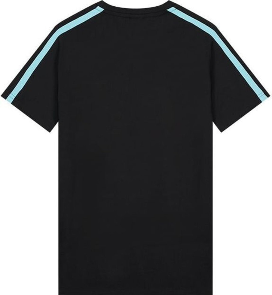 Heren Malelions | Malelions Sport Academy T-Shirt - Black/Turq Zwart