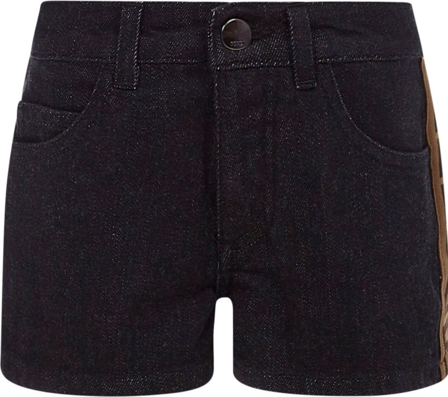 Kids Fendi Shorts | Fendi Fendi Kids Shorts Black Zwart