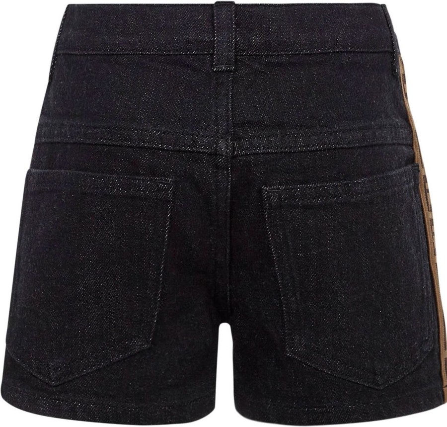 Kids Fendi Shorts | Fendi Fendi Kids Shorts Black Zwart