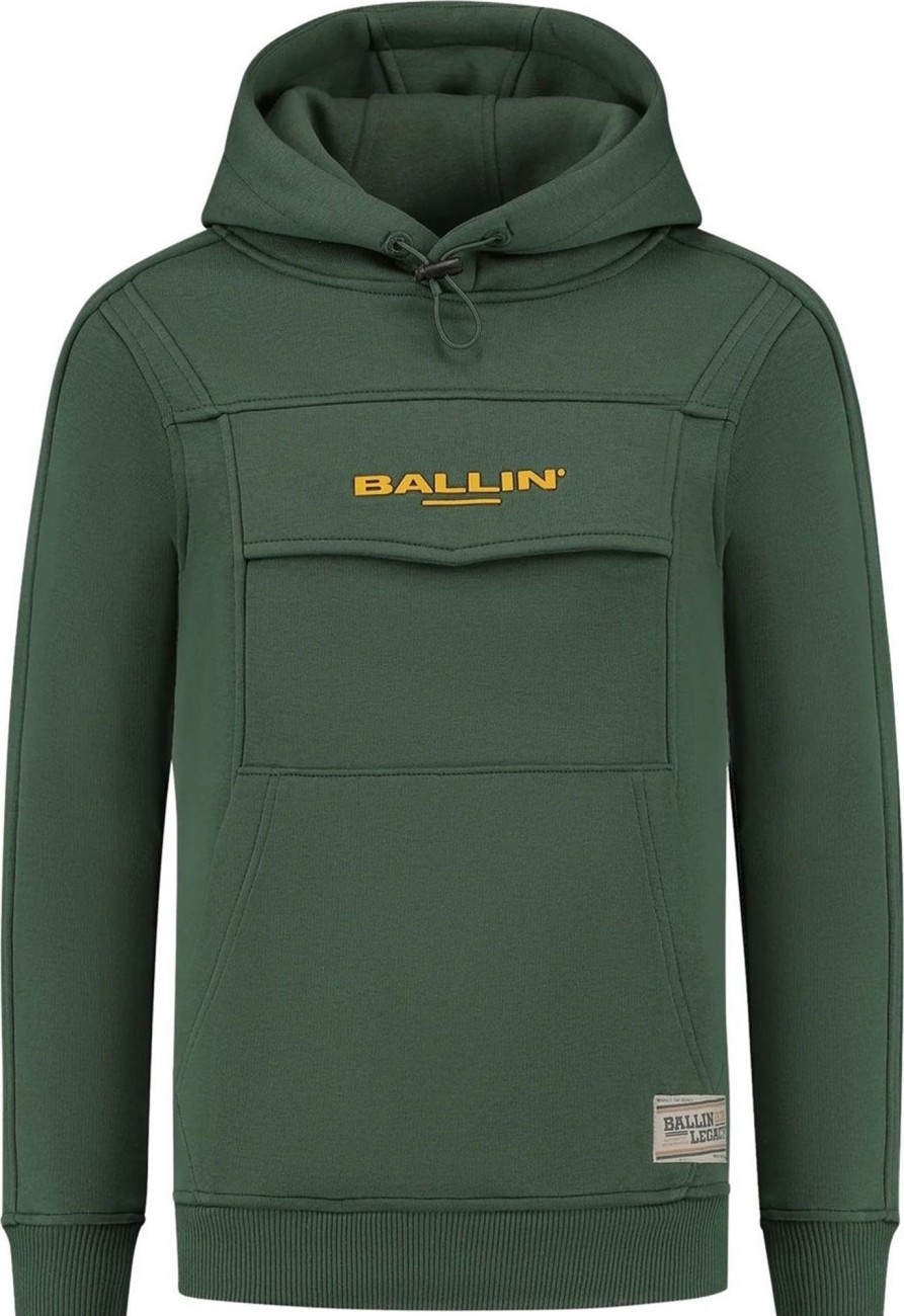 Kids Ballin Amsterdam Truien | Ballin Amsterdam Anorak Logo Hoodie Kids Groen Groen