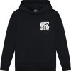 Kids Malelions Truien | Malelions Wave Graphic Hoodie - Black Zwart