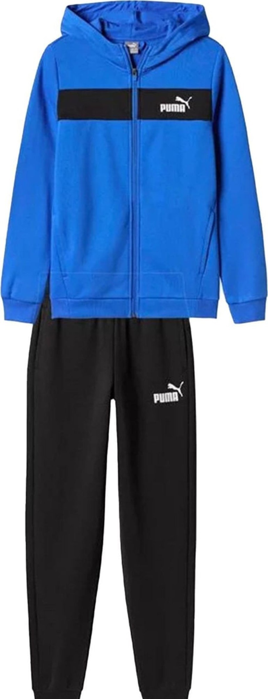 Kids Puma Sets | Puma Track Suit Kid Fz Panel Hooded Tracksuit 679153.47 Blauw