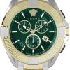 Heren Versace | Versace Ve5Ca0423 Chrono Sporty Horloge 46 Mm Groen