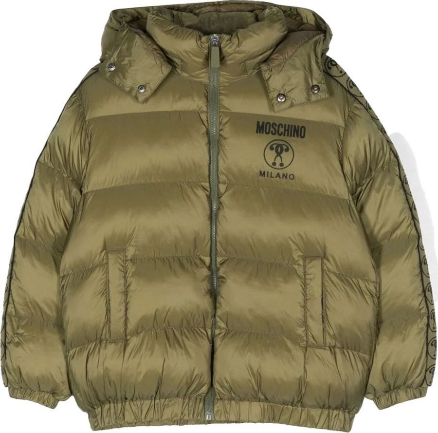 Kids Moschino Jassen | Moschino Giubbotto Darkgreen Groen