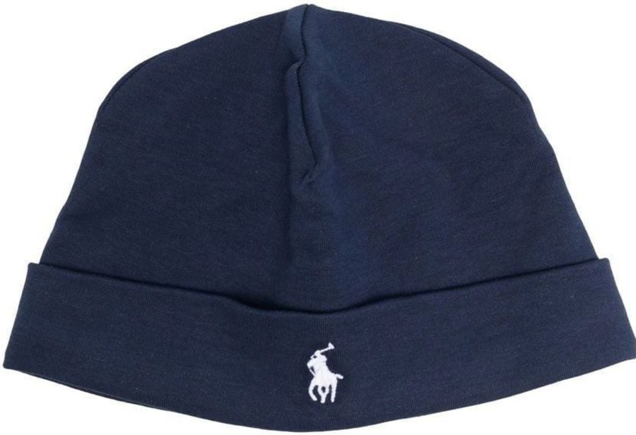 Kids Ralph Lauren Mutsen & Petten | Ralph Lauren Beanie Darkblue (Navy) Blauw