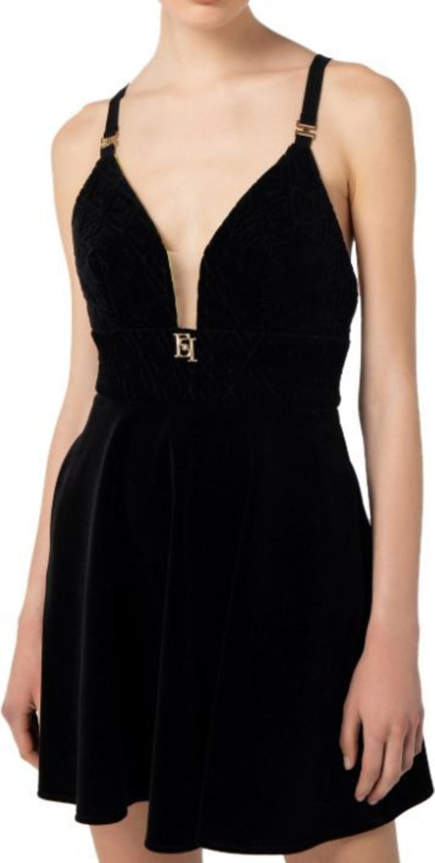 Dames Elisabetta Franchi | Elisabetta Franchi Dresses Black Zwart