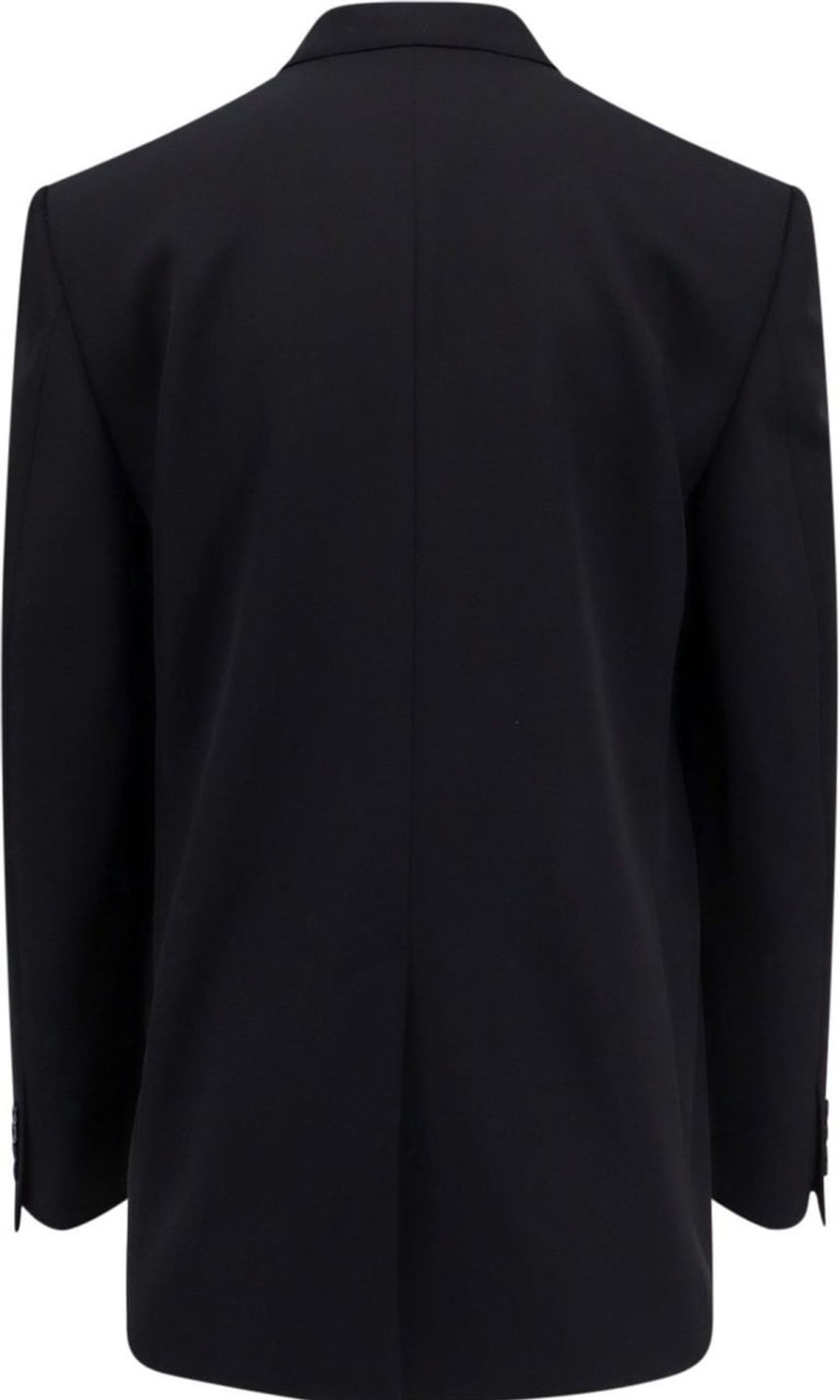 Heren Balenciaga | Balenciaga Oversize Wool Blazer With Shoulder Pads Zwart