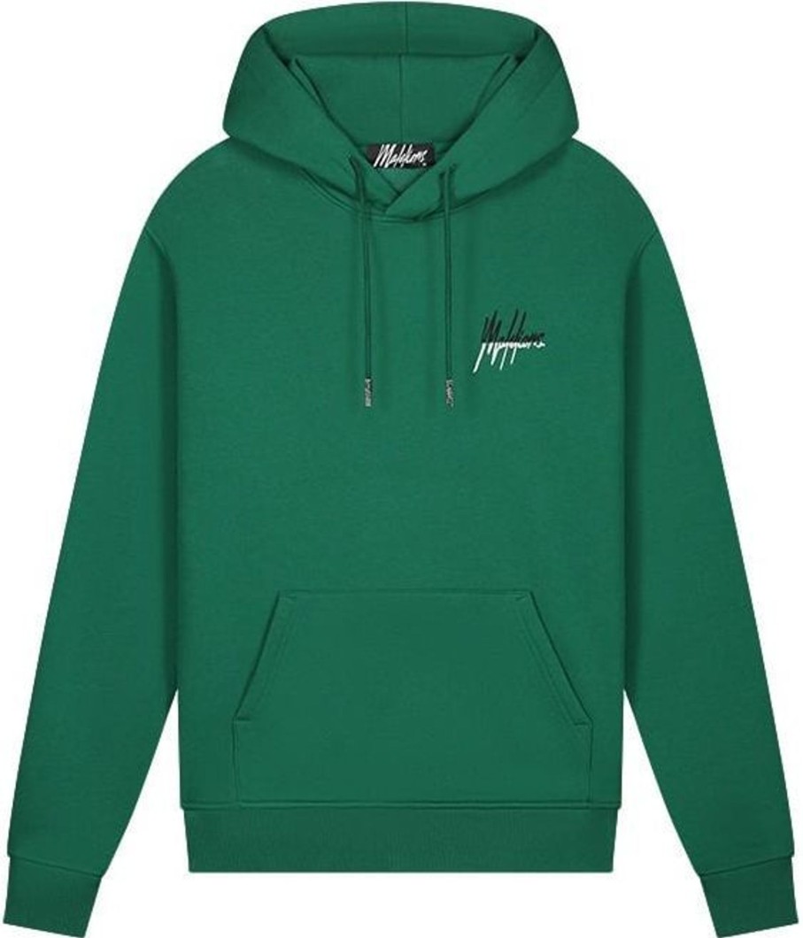 Heren Malelions | Malelions Split Hoodie - Dark Green/White Zwart