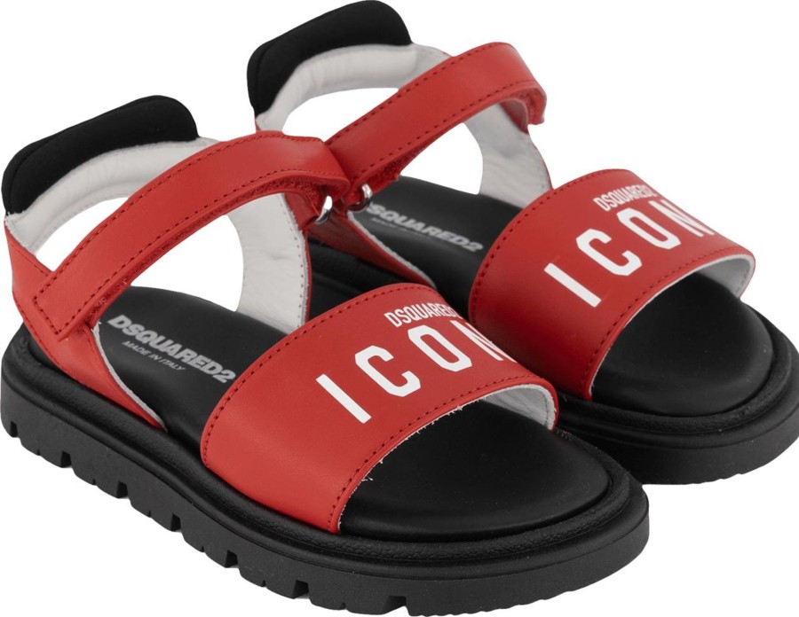 Kids Dsquared2 Sandalen | Dsquared2 Dsquared2 Kinder Meisjes Sandalen Rood Rood