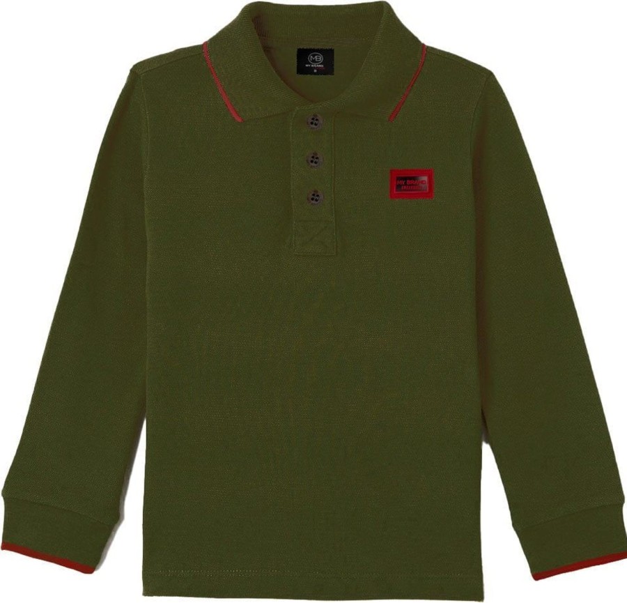 Kids My Brand T-Shirts | My Brand Colorfull Longsleeve Polo Groen