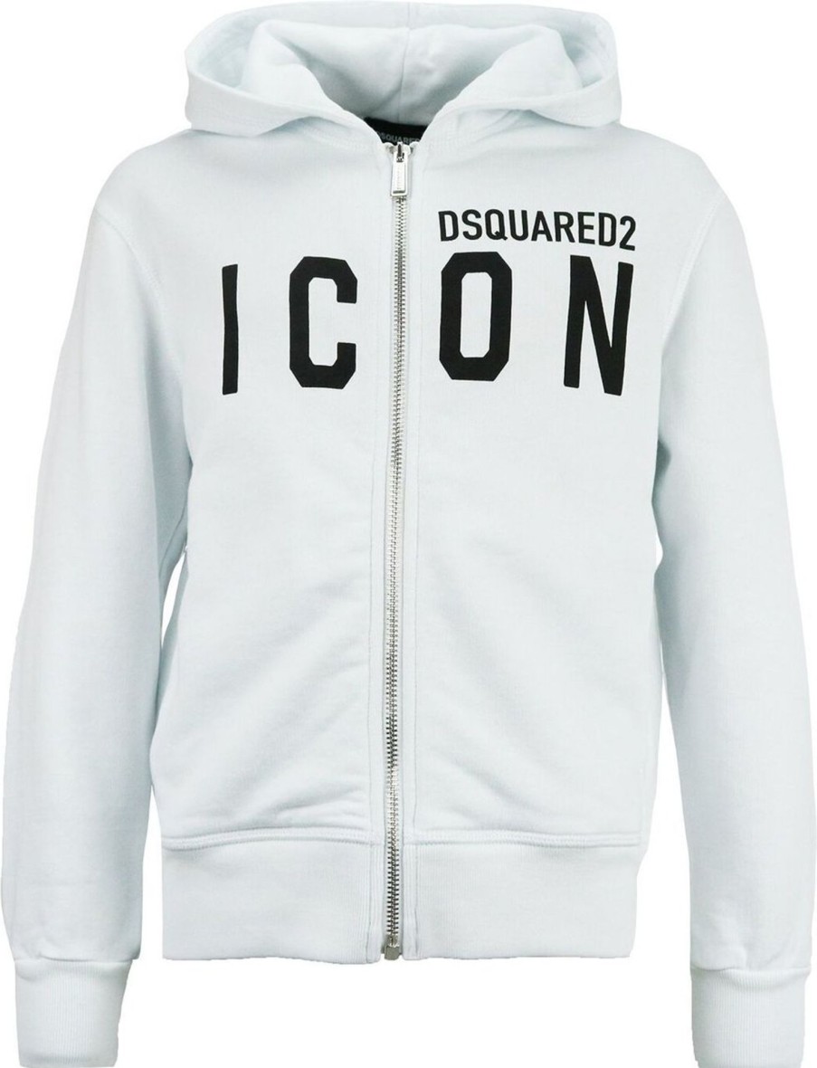 Kids Dsquared2 Vesten | Dsquared2 Icon Sweatvest Wit Relax Fit Wit