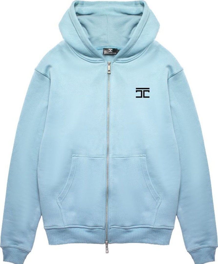 Heren JORCUSTOM | Jorcustom Future Zipped Hoodie Blue Blauw