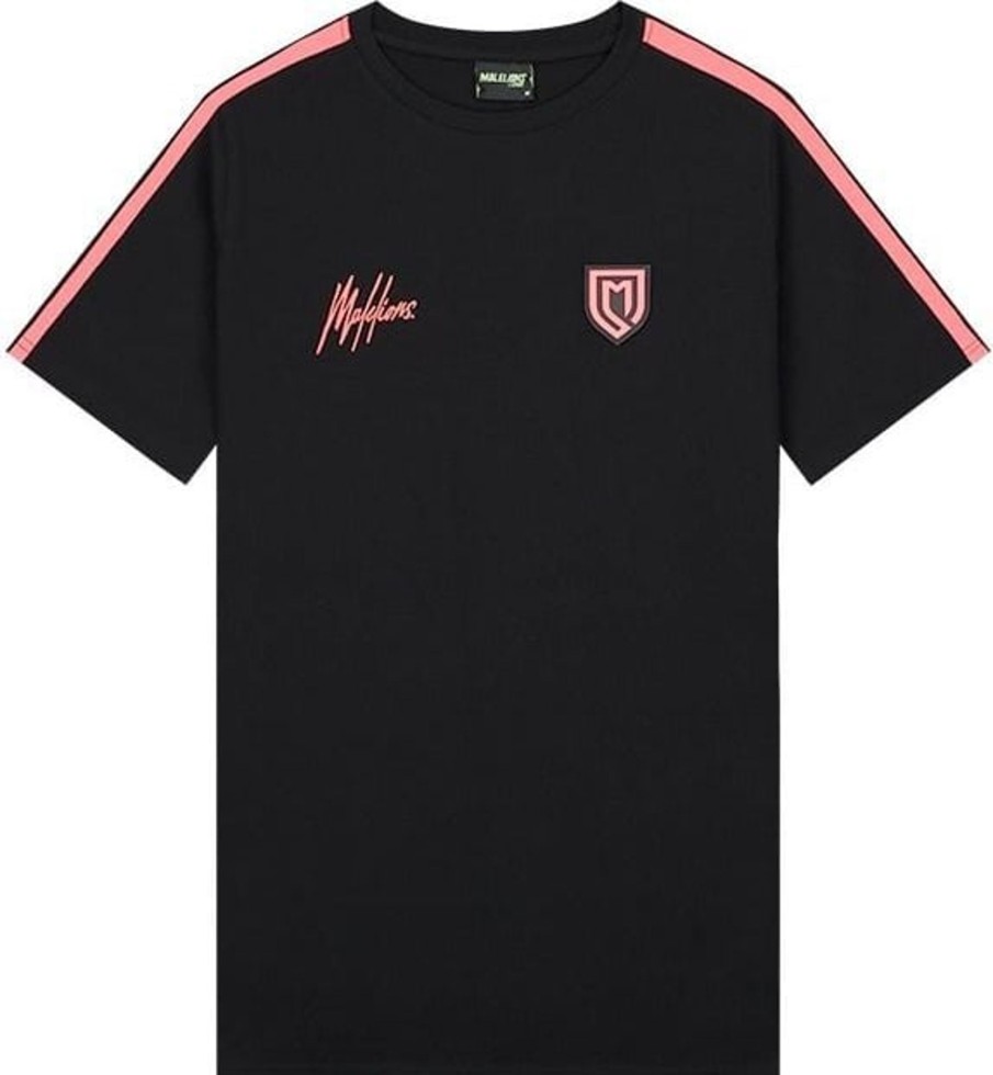 Heren Malelions | Malelions Sport Academy T-Shirt - Black/Red Zwart