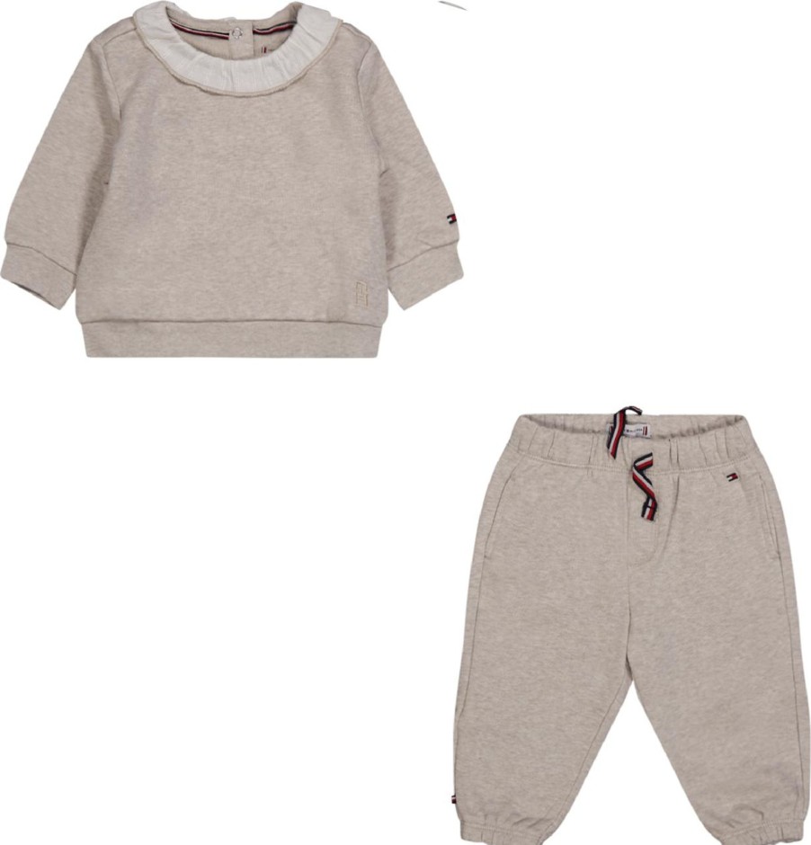 Kids Tommy Hilfiger Babypakjes | Tommy Hilfiger Tommy Hilfiger Baby Unisex Joggingpak Beige Beige