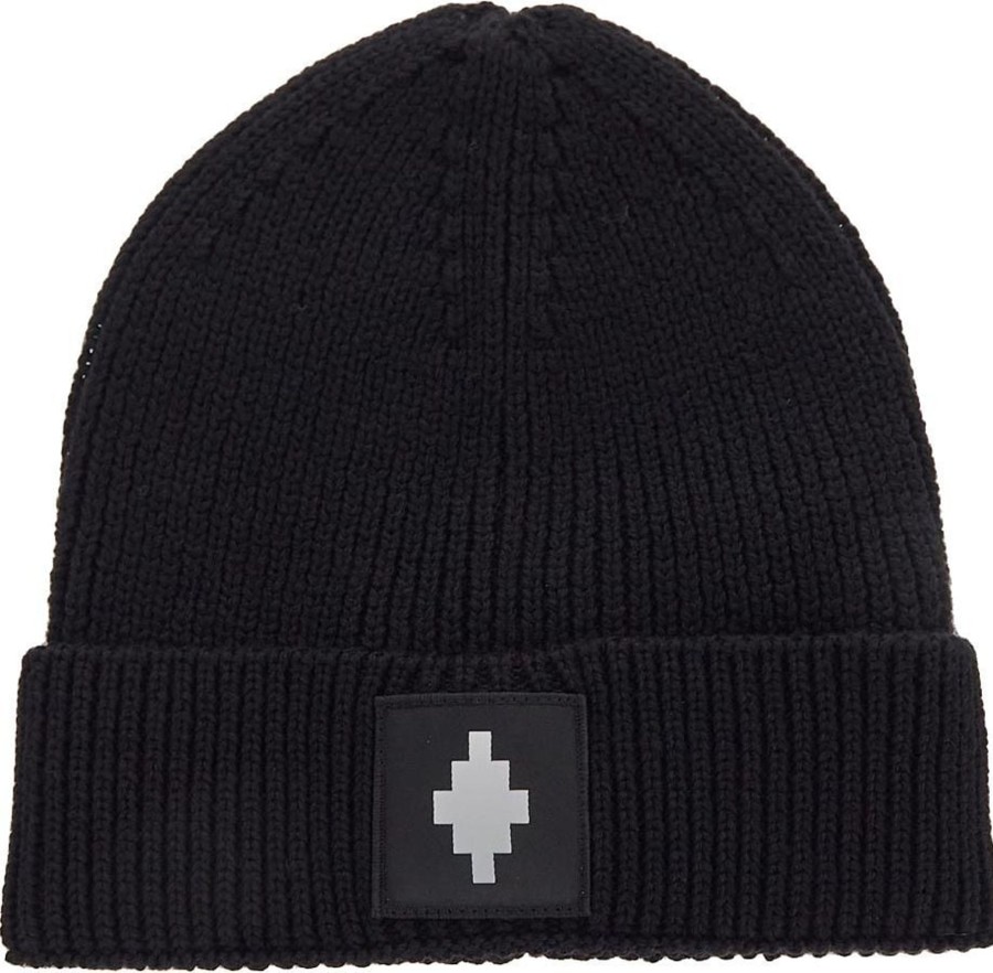 Kids Marcelo Burlon Accessoires | Marcelo Burlon Cross Patch Beanie Zwart