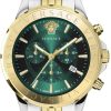 Heren Versace | Versace Vev602023 Chrono Signature Heren Horloge 44 Mm Groen