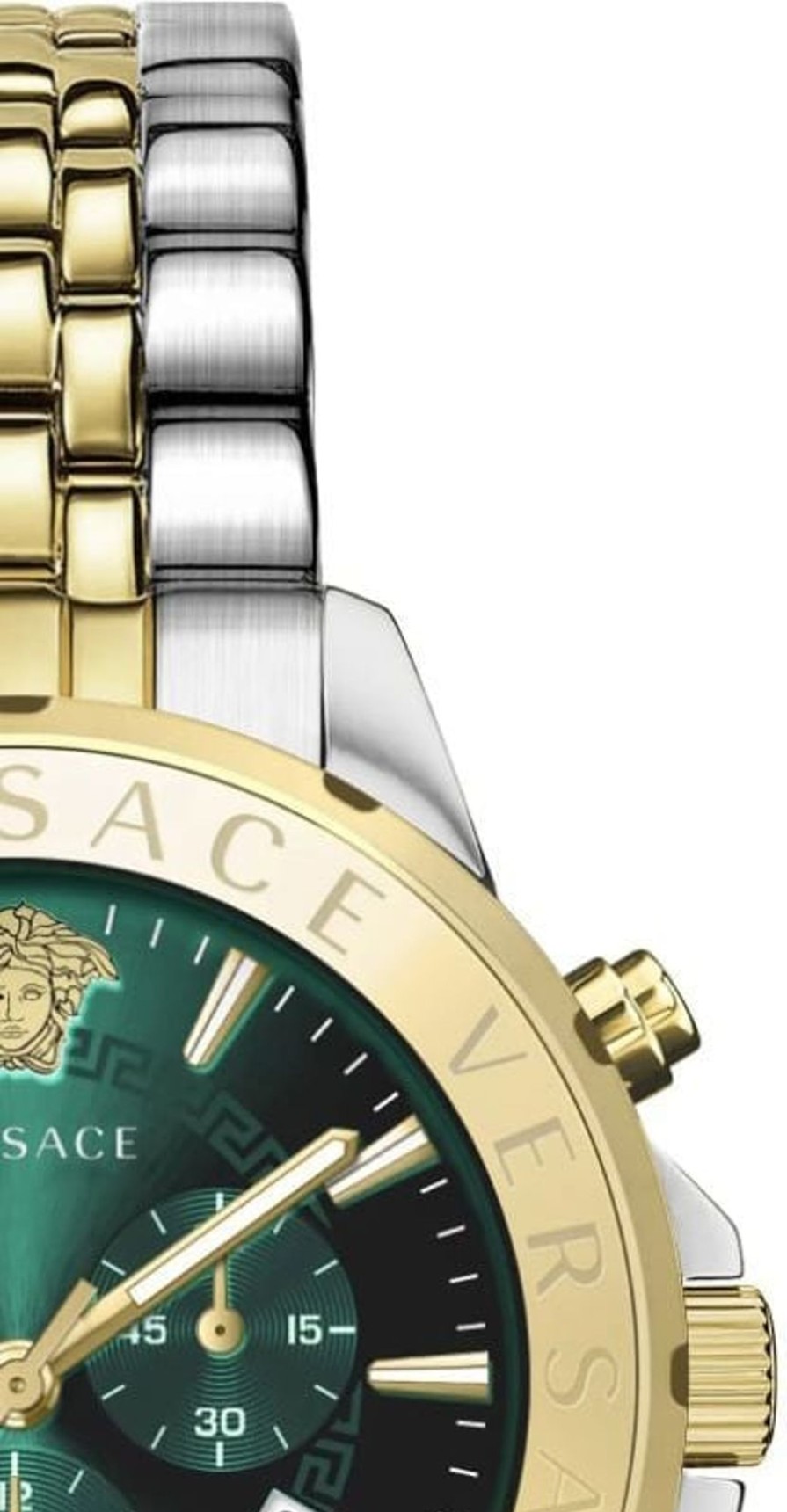 Heren Versace | Versace Vev602023 Chrono Signature Heren Horloge 44 Mm Groen