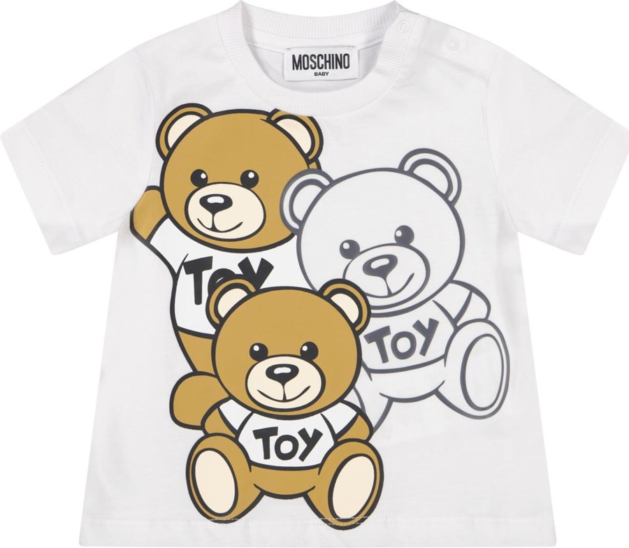 Kids Moschino Shirts | Moschino Moschino Baby Meisjes T-Shirt Wit Wit