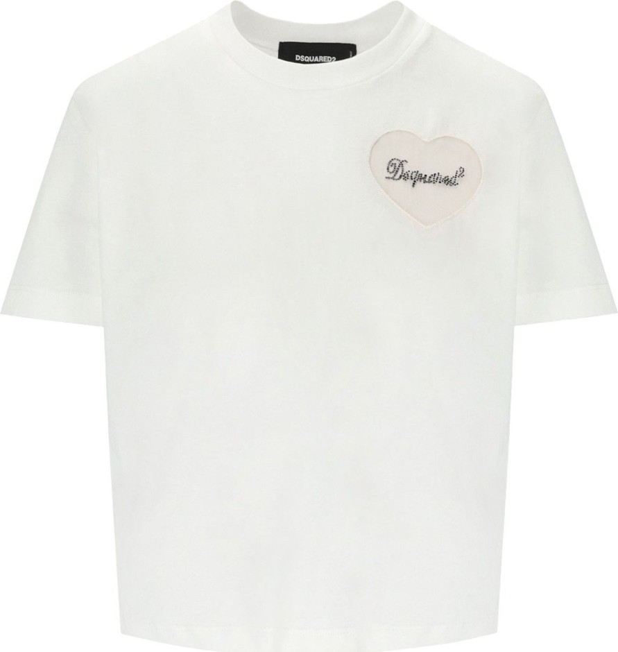 Dames Dsquared2 | Dsquared2 T-Shirts And Polos White Wit