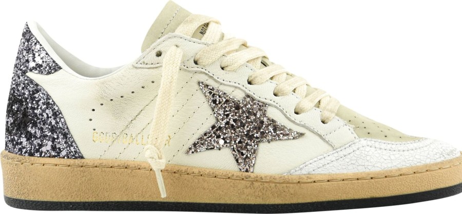 Dames Golden Goose | Golden Goose Ball Star White Antrac Wit