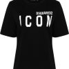 Dames Dsquared2 | Dsquared2 T-Shirts And Polos Black Zwart