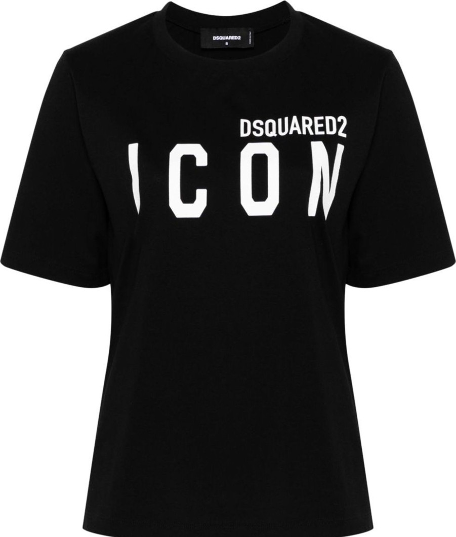 Dames Dsquared2 | Dsquared2 T-Shirts And Polos Black Zwart