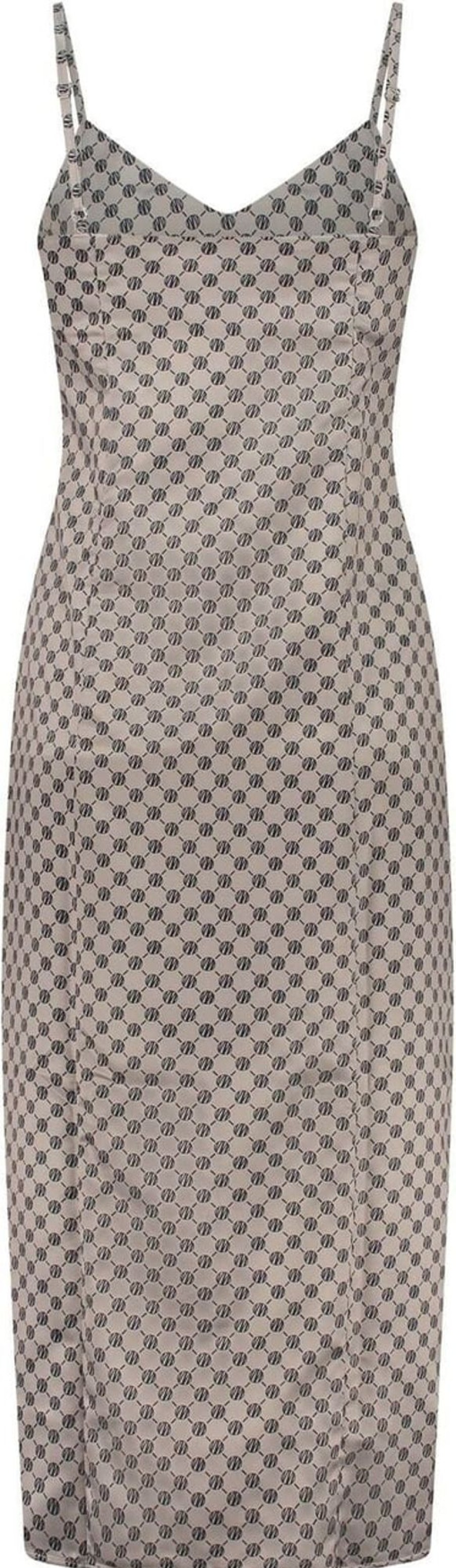 Dames Malelions | Malelions Monogram Slip Dress - Taupe/Brown Taupe