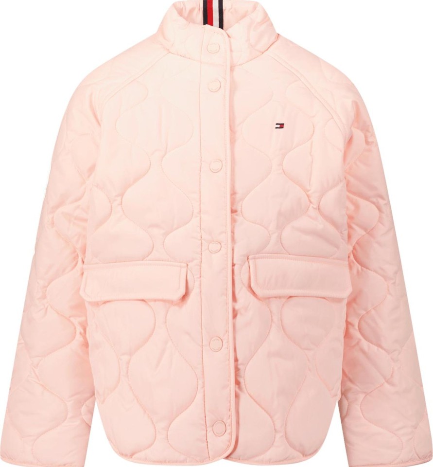 Kids Tommy Hilfiger Tassen | Tommy Hilfiger Tommy Hilfiger Kinder Meisjes Jas Licht Roze Roze