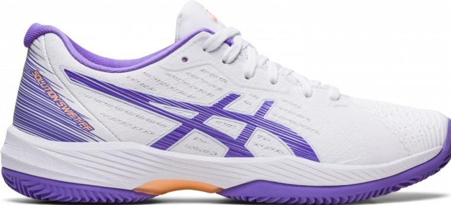 Dames Asics | Asics Solution Swift Ff Clay Tennisschoenen Dames Wit/Paars Wit