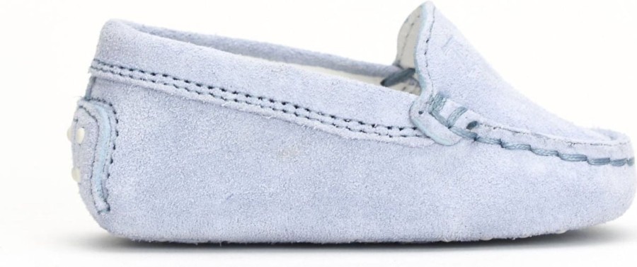 Kids Tod's Schoentjes | Tod'S Baby Mocassin Licht Blauw Blauw