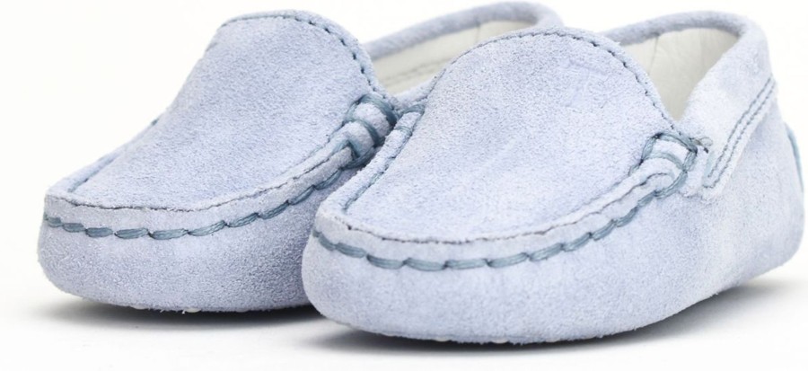 Kids Tod's Schoentjes | Tod'S Baby Mocassin Licht Blauw Blauw