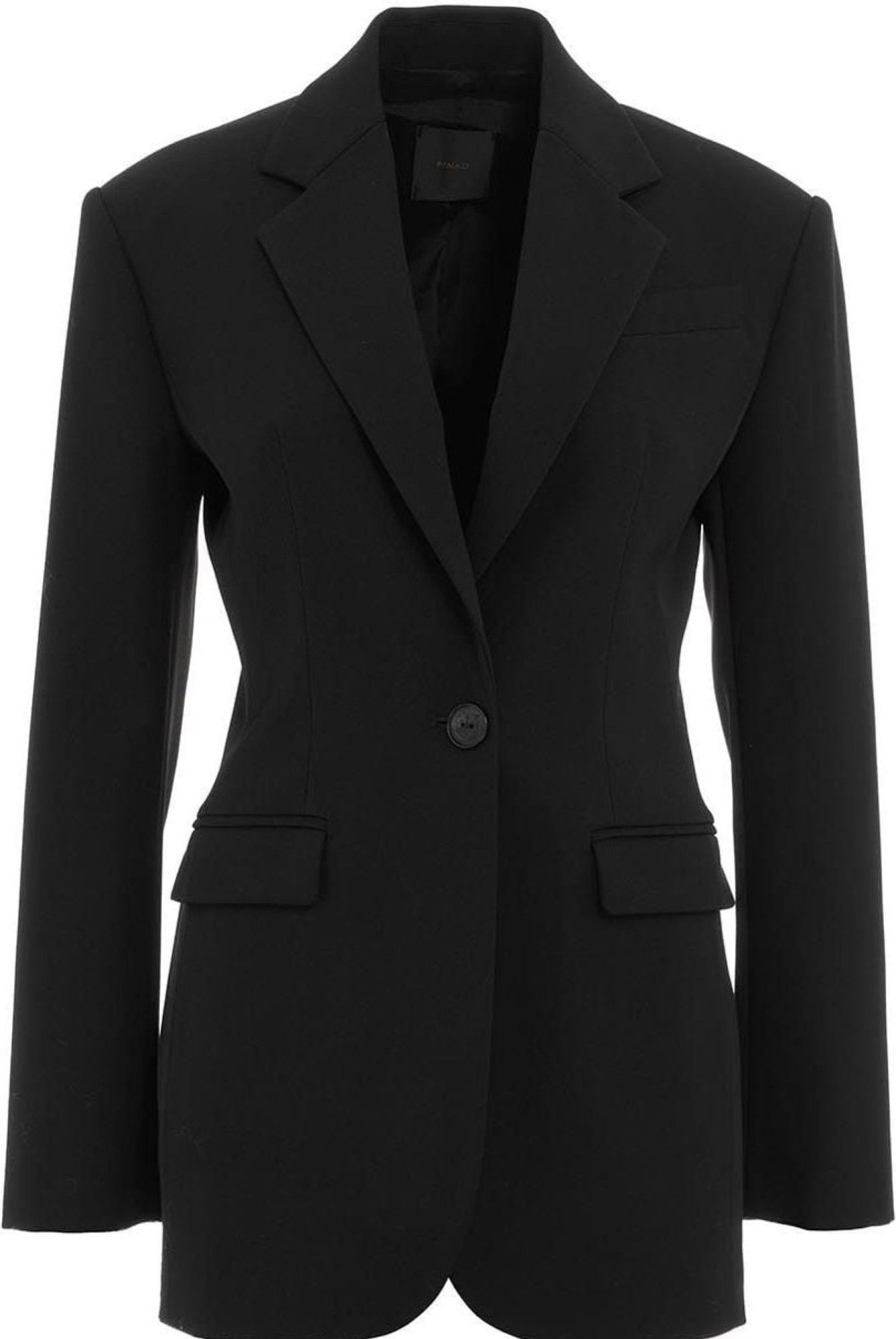 Dames Pinko | Pinko Blazer Single Breasted "Gastone" Zwart