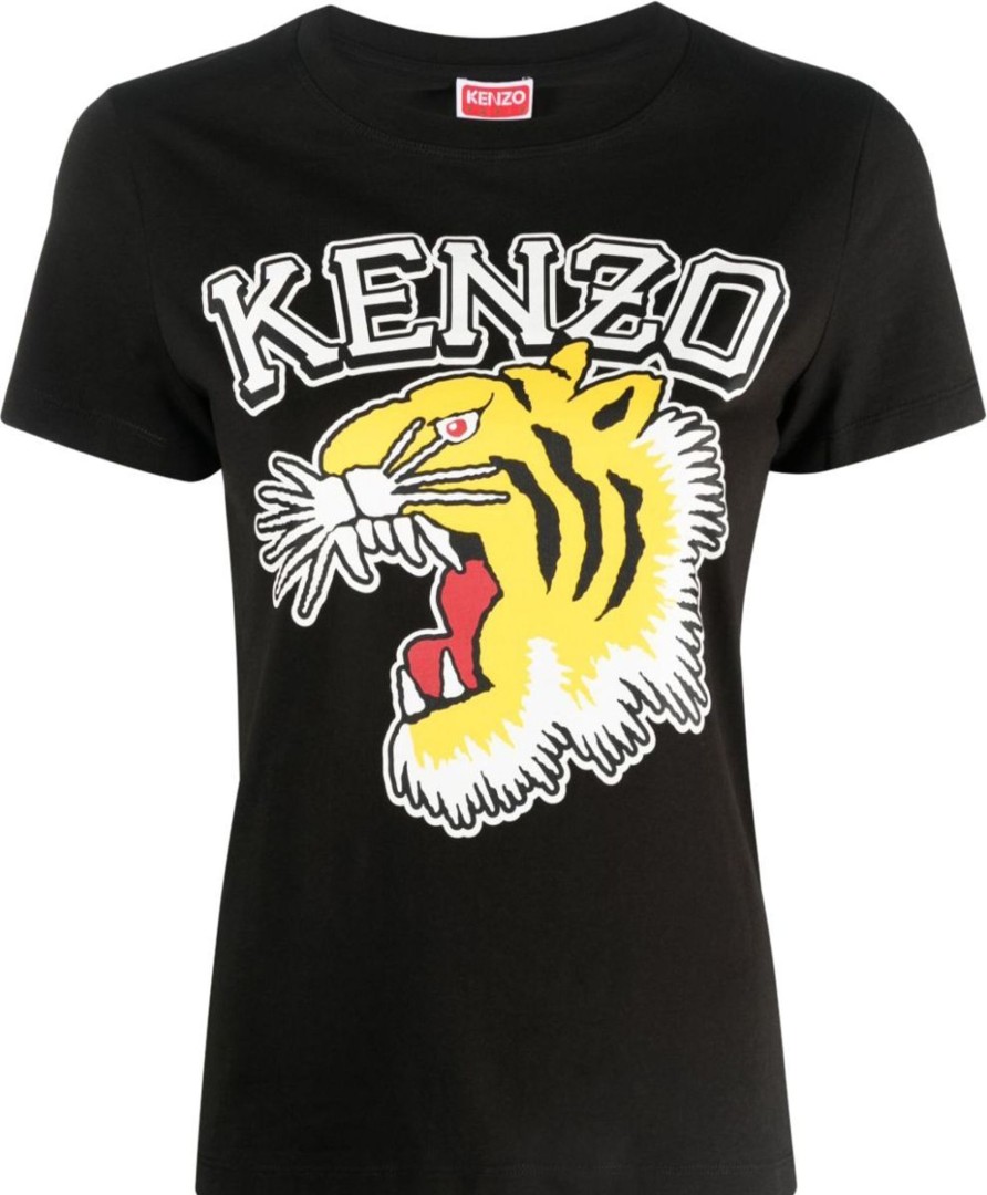 Dames Kenzo | Kenzo T-Shirts And Polos Black Zwart